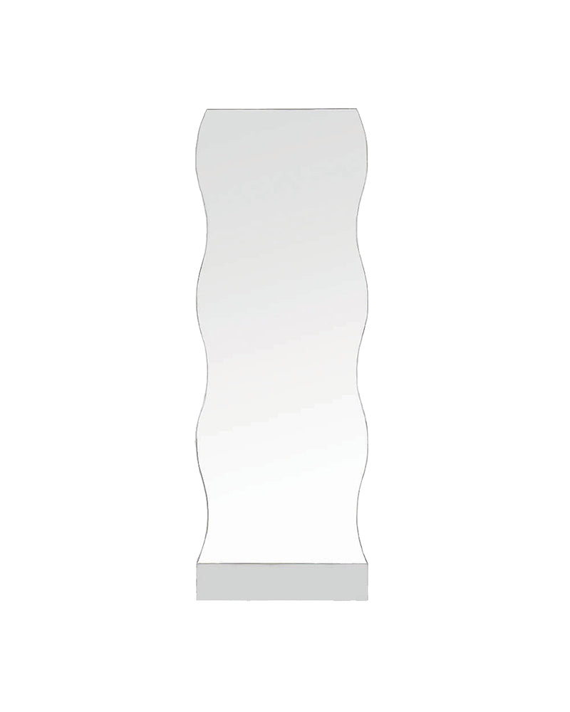 Wiggle - Freestanding hairdressing mirror - Trendy design - White frame