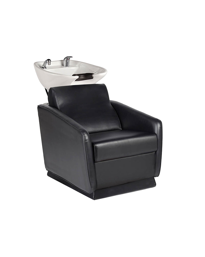 Zippy - Black washstand - White basin