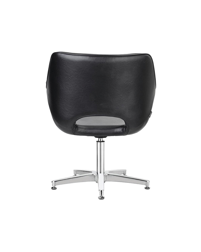 Chloe Black - Black Waiting Chair - Chrome Cross Leg