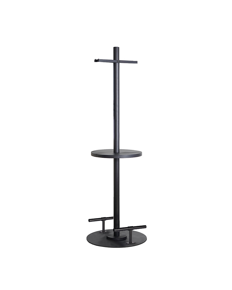 Pole joiner - Free standing styling unit with shelf and footrests