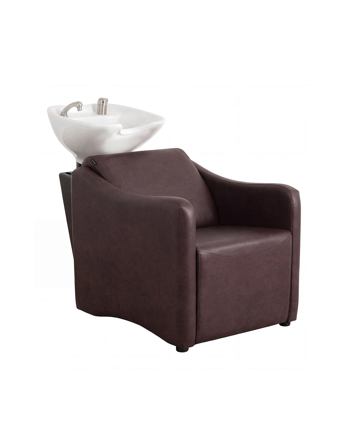 Ava Merlot - Bac de lavage brun avec mitigeur chromé