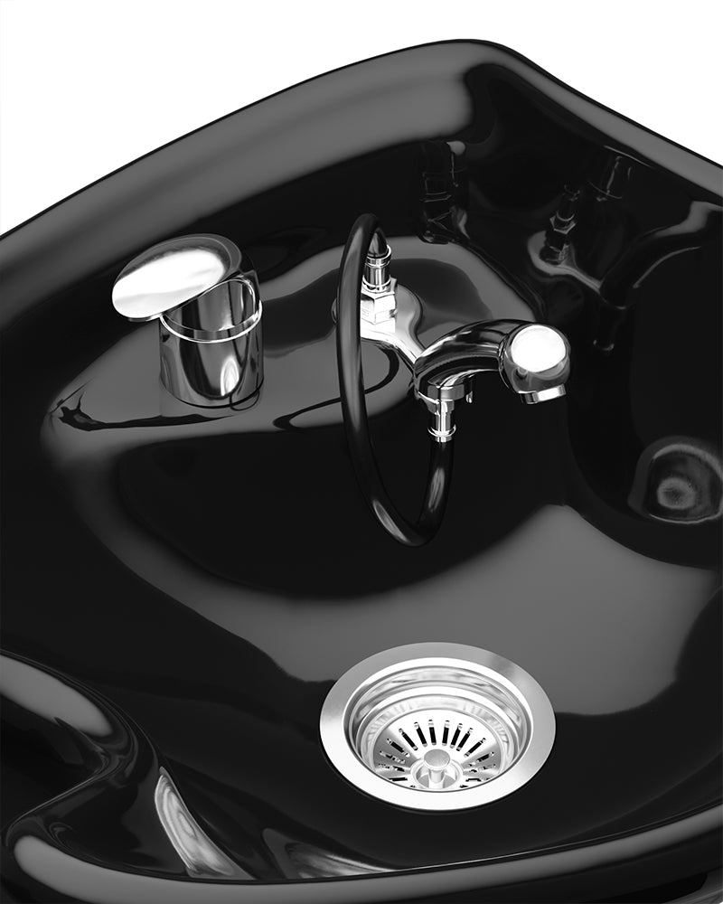 Fredda - Beige massage basin - Black basin