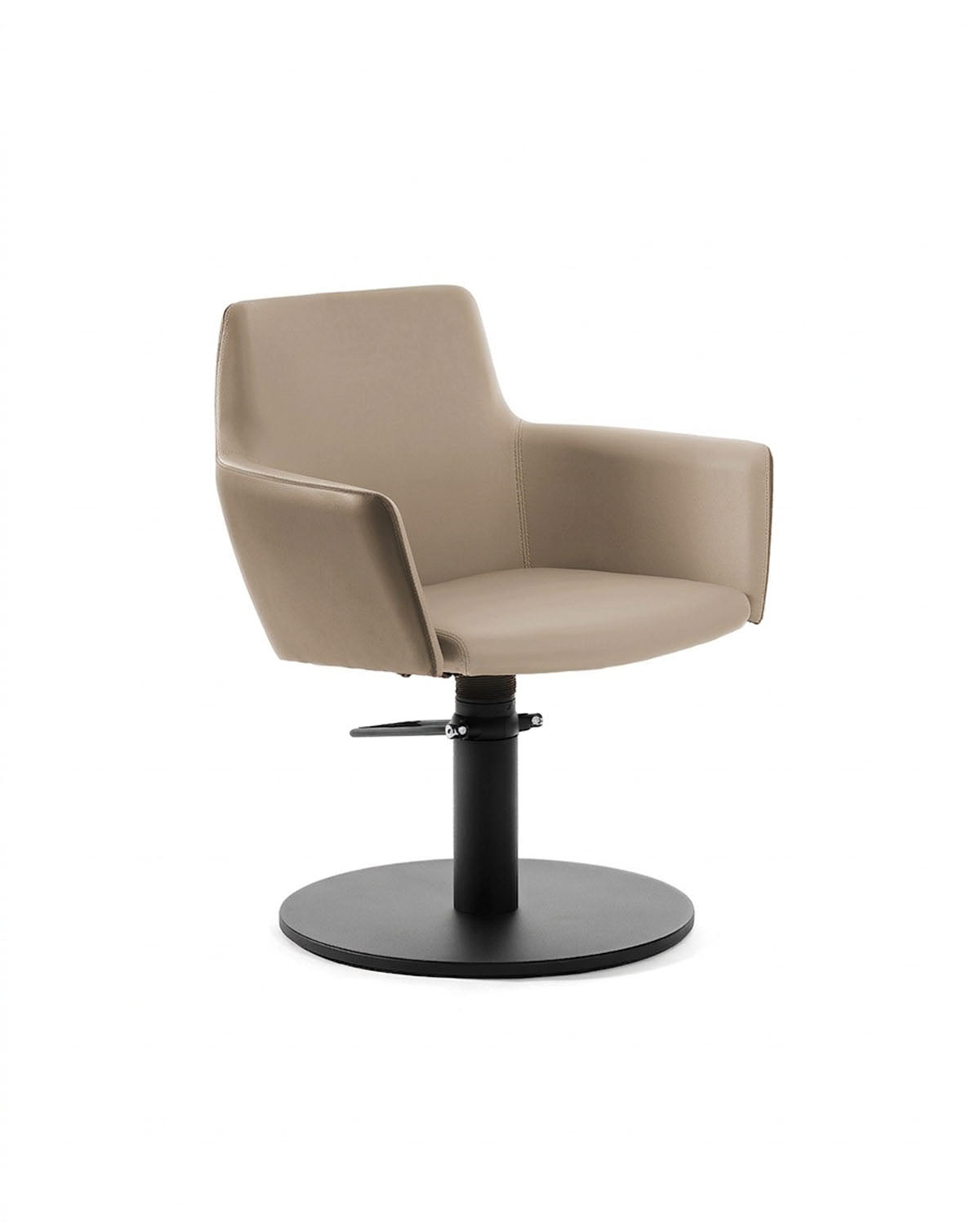 Greiner 38 - Fauteuil de coupe beige avec base ronde noire