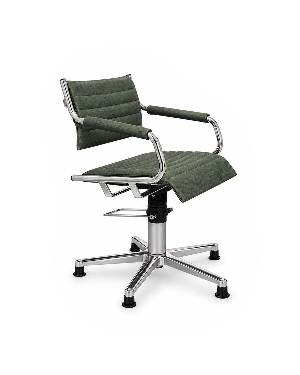 Greiner 59 SuperTex - fauteuil de coupe vert foncé avec base étoile chromée