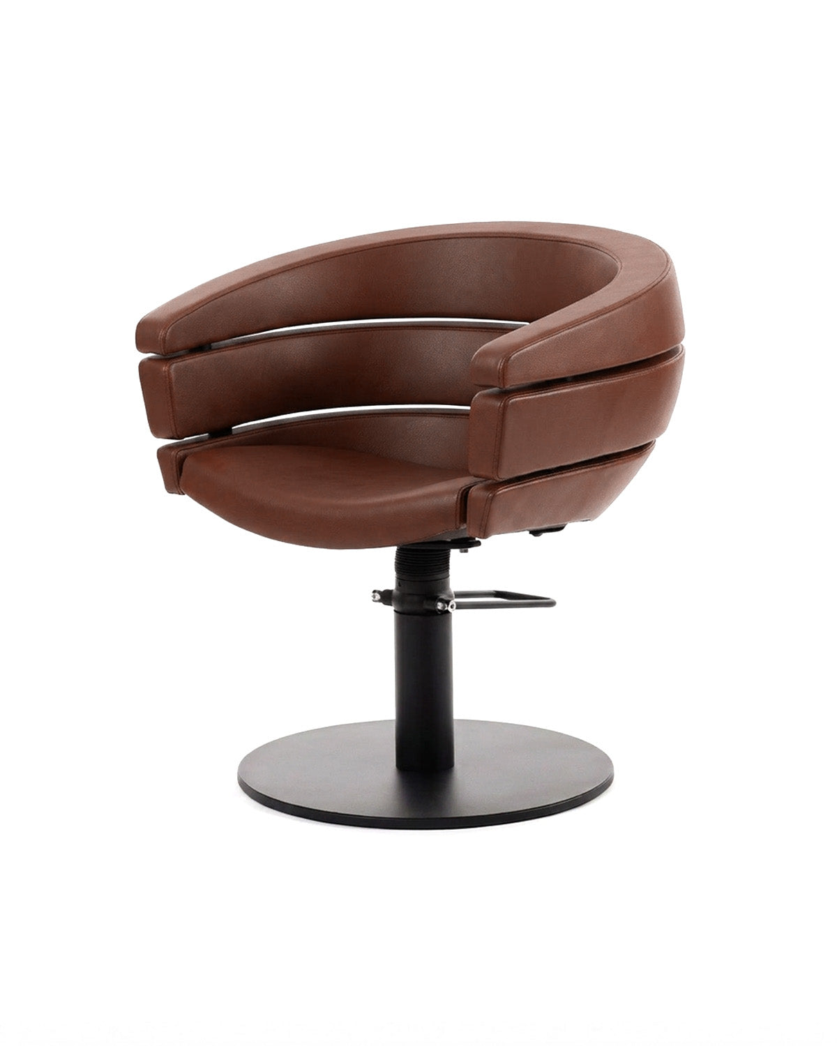 Greiner 55 - Fauteuil de coupe brun avec base ronde noire