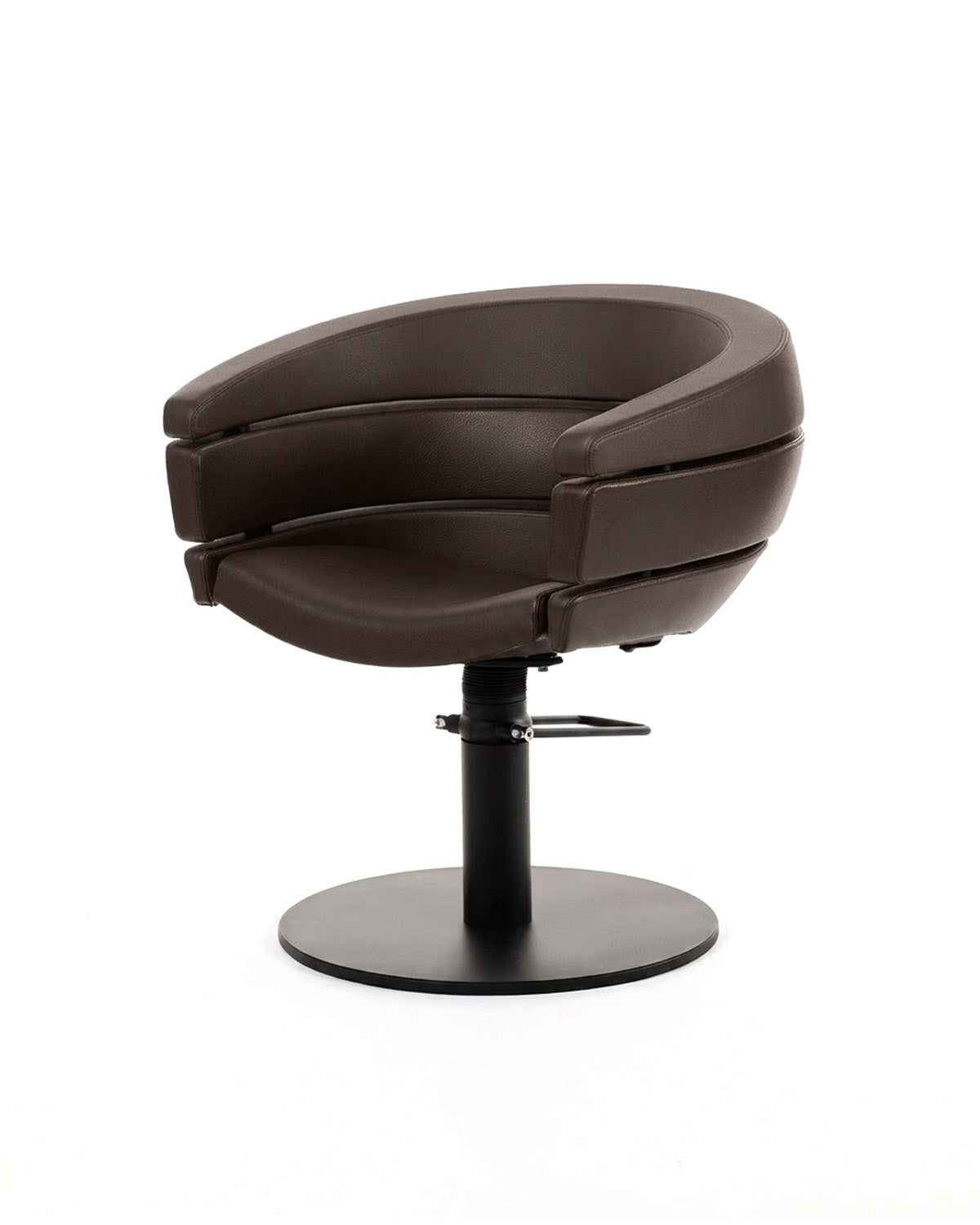 Greiner 55 - Fauteuil de coupe brun avec base ronde noire