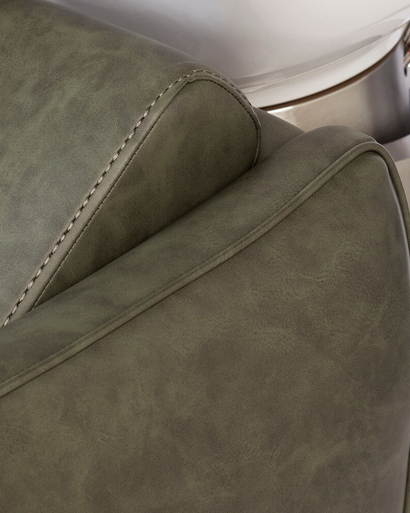 Hazel Sage - Green washing unit - White basin