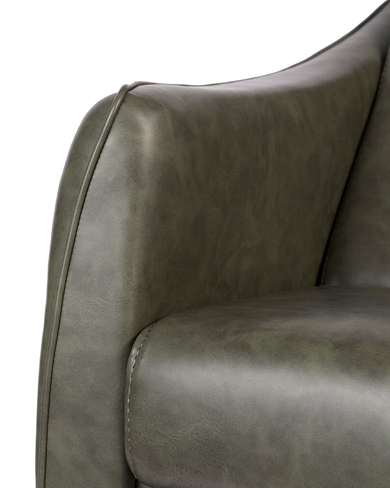 Hazel Sage - Green washing unit - White basin