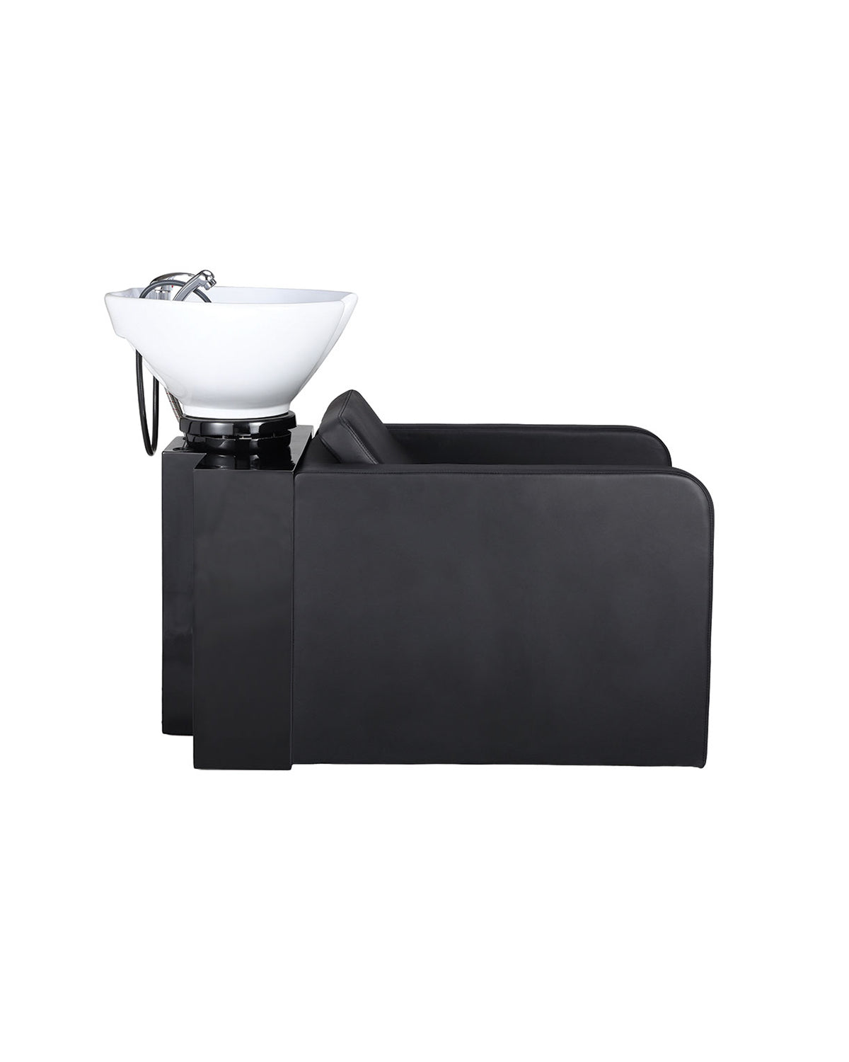 Jacob - Bac de lavage noir avec cuvette blanche