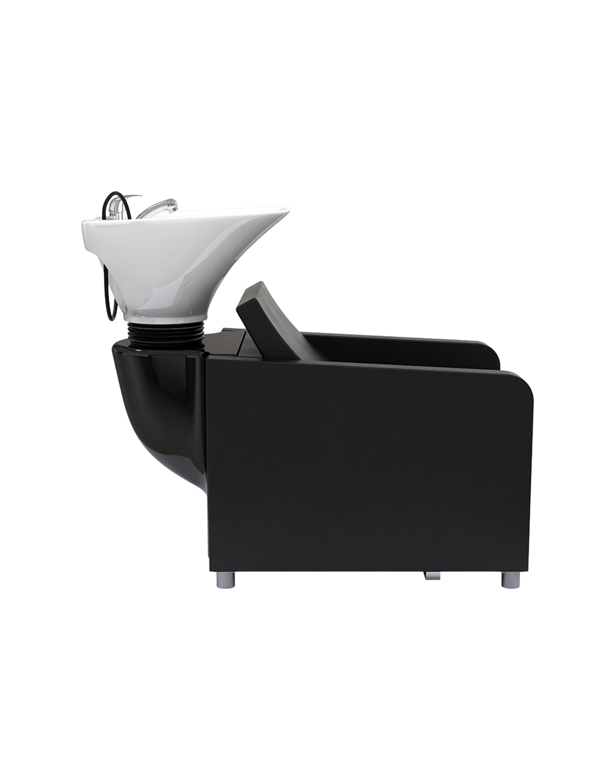 Noe - Bac de lavage noir avec cuvette blanche