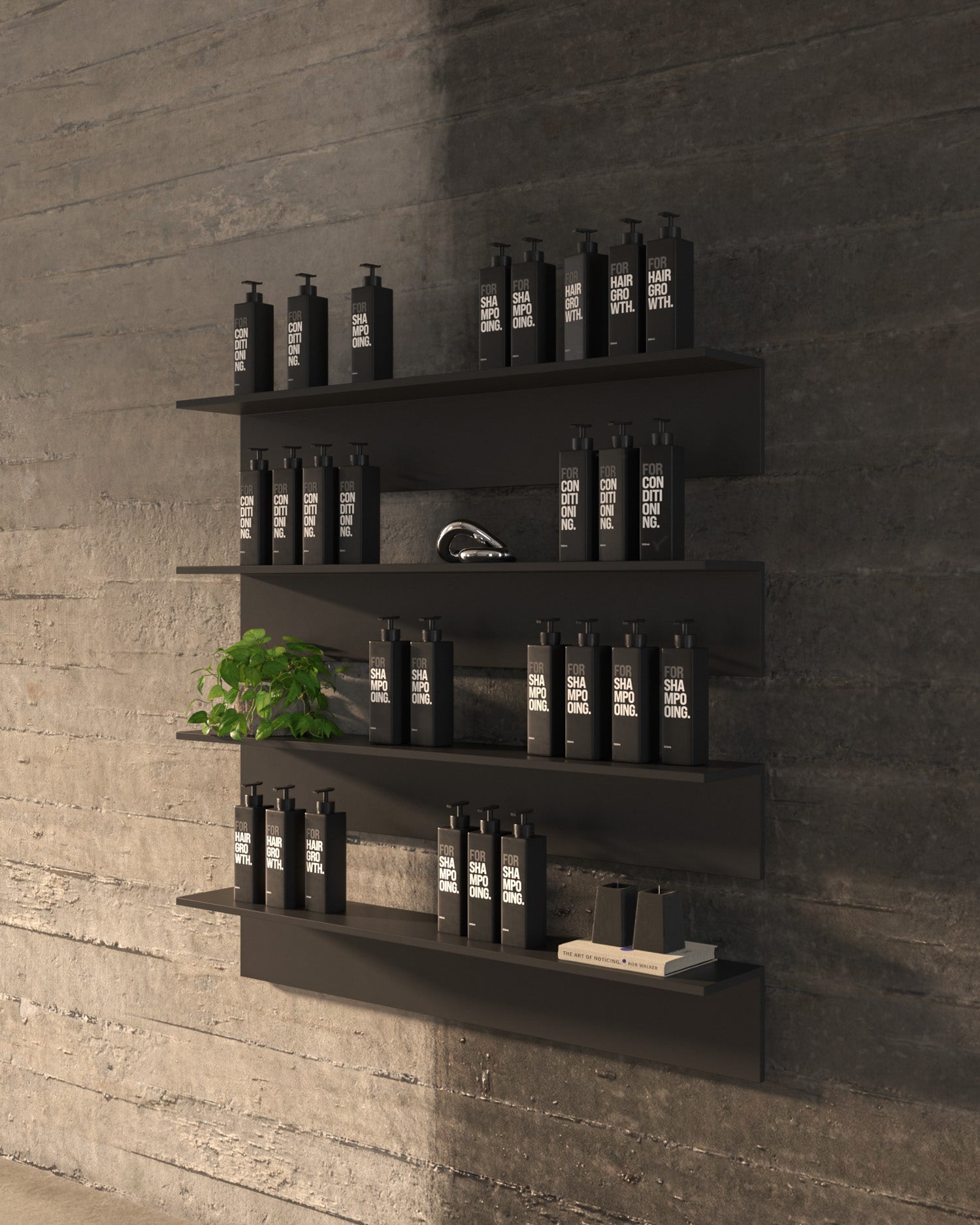 Display - Black shelf - 130cm