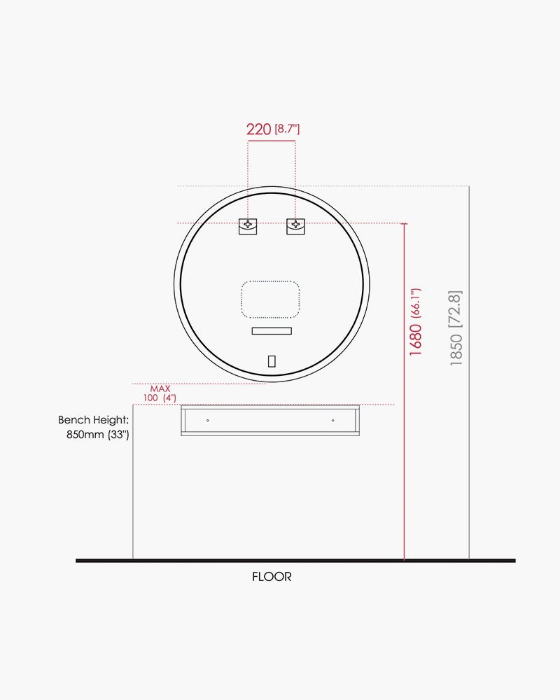 Circa LED rundt spejl Comfortel Just Add People