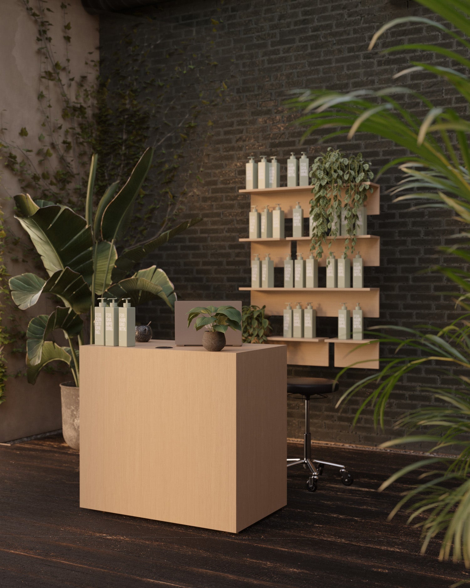 Display - Shelf in oak look - 61cm