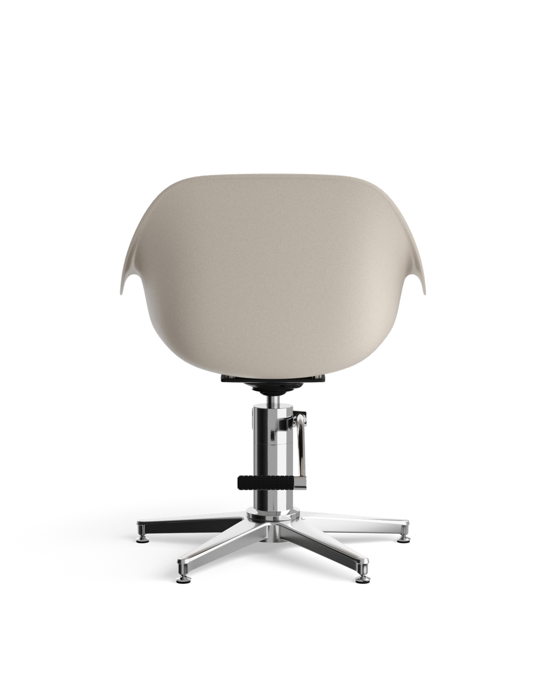 Eco - Beige hairdresser's chair - Chrome cross foot
