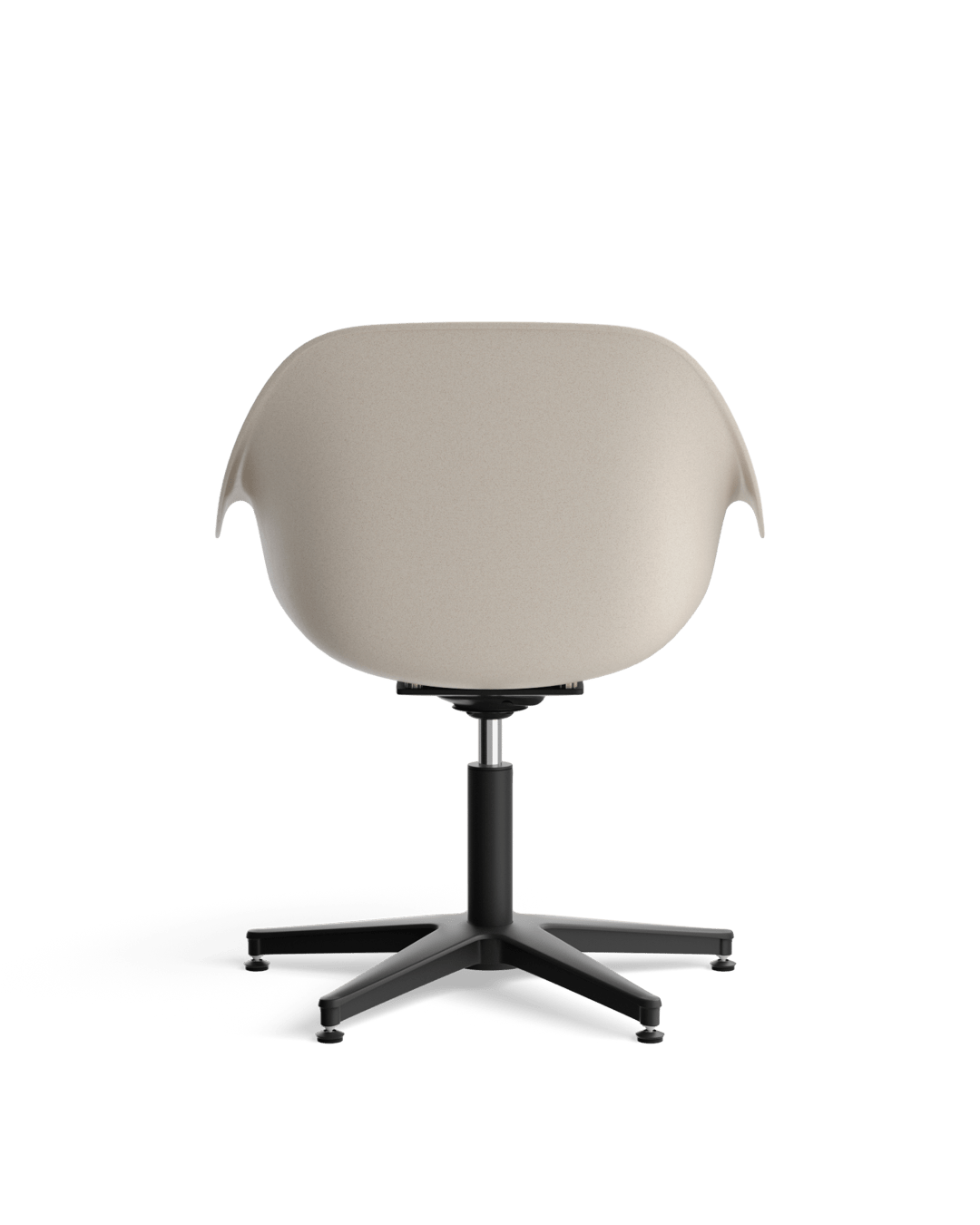 Eco - Beige waiting chair - Black cross foot