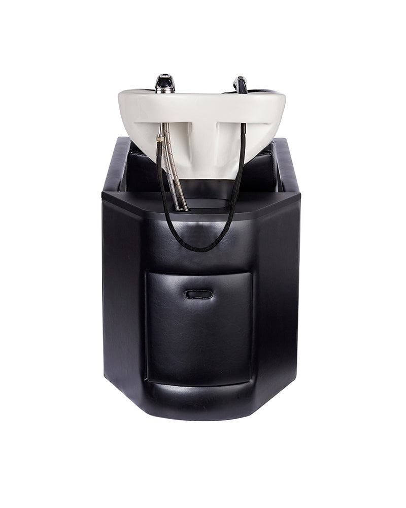 Lambert - Black washing unit - White basin