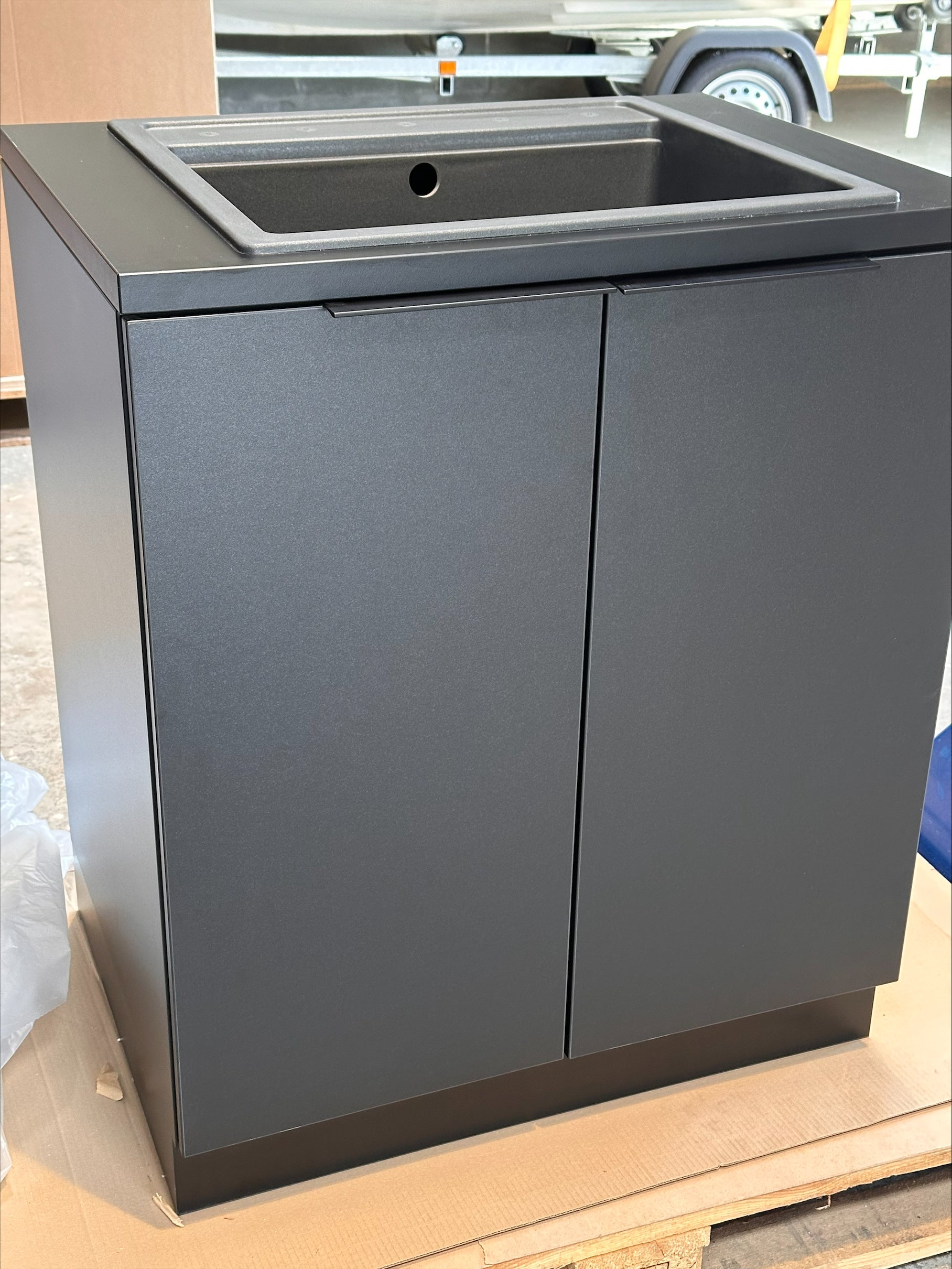 Colorbar wash basin - Black wash cabinet - DEMO